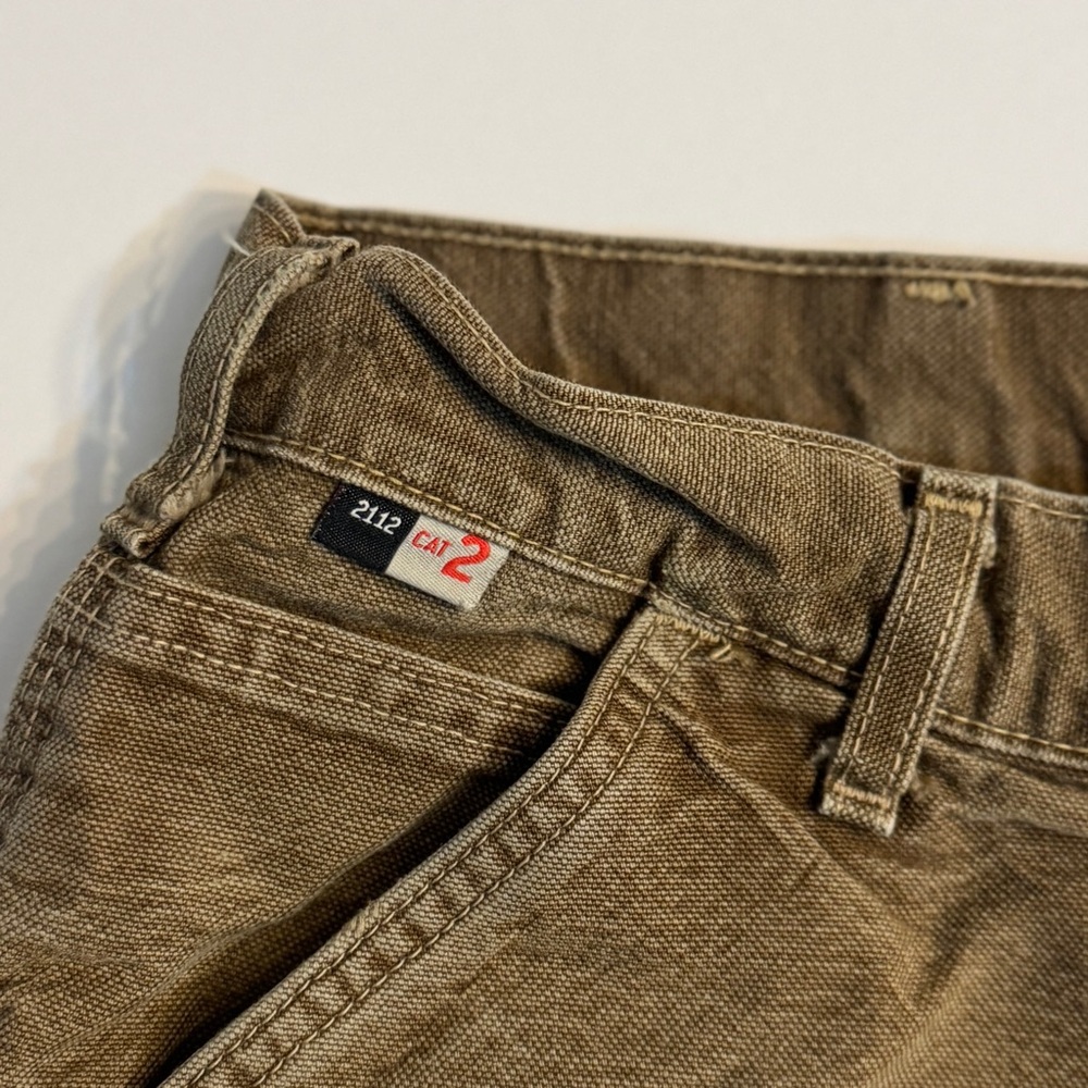 Carhartt FR Pants Men's 38x32 Original Fit Tan/Beige Flame Resistant - Picture 3 of 8